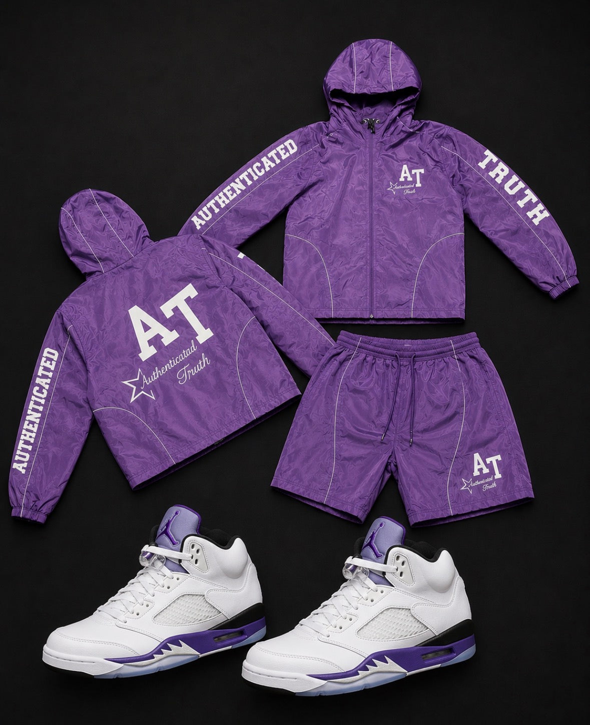 Purple AT Windbreaker Set