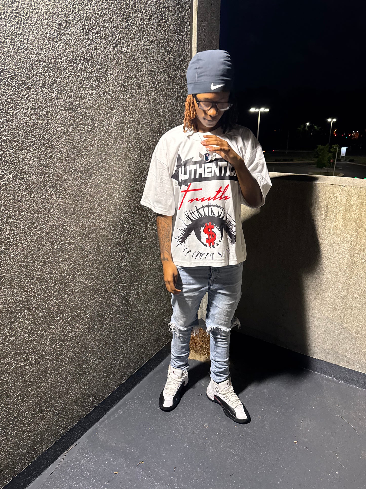 “Authentic Vision AND Chasing Millions”White Boxy Tee