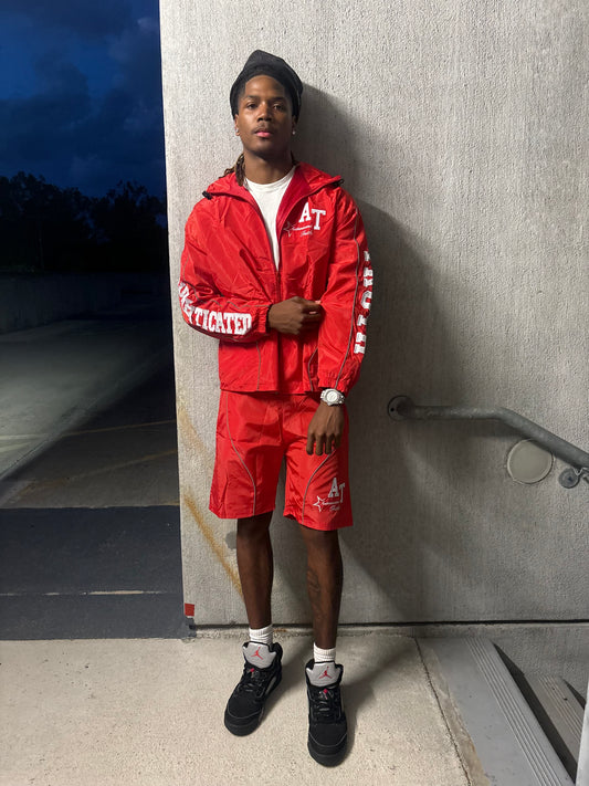 Red AT Windbreaker Set