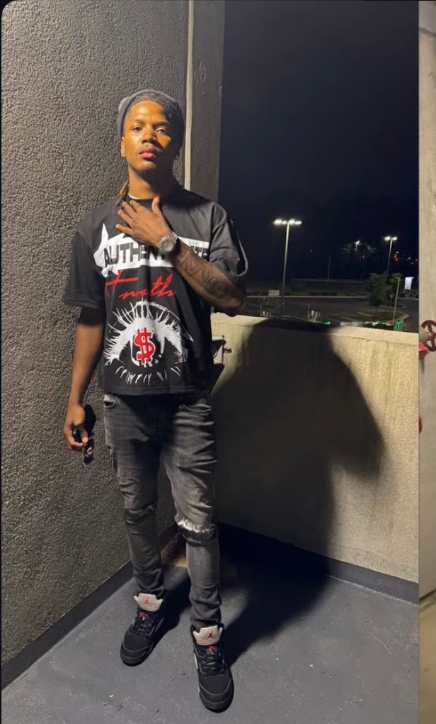 “Authentic Vision AND Chasing Millions”Black Boxy Tee