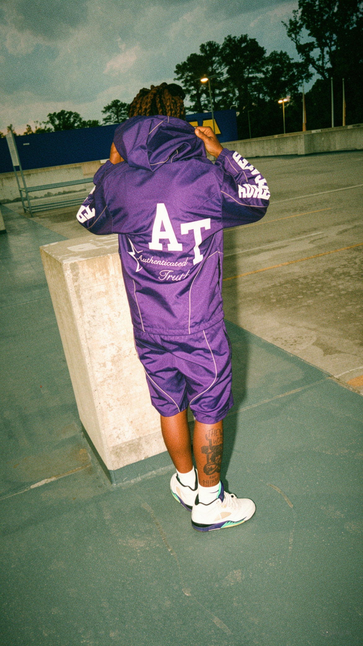 Purple AT Windbreaker Set