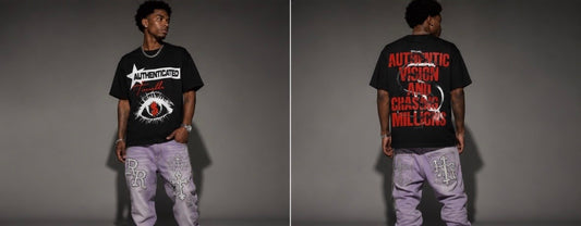 “Authentic Vision AND Chasing Millions”Black Boxy Tee