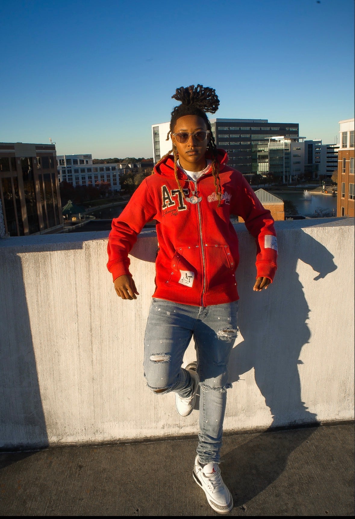 Overthinking Solves Nothing Red Zip up Hoodie