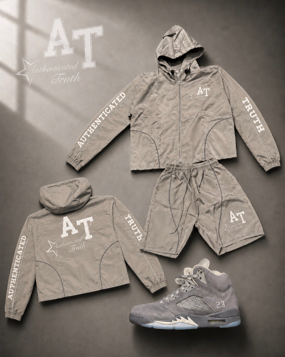 Gray AT Windbreaker Set